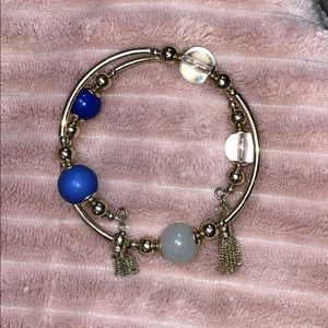 Gold bead wrap bracelet